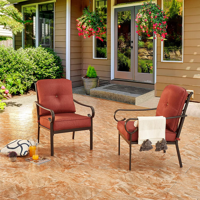 2 Piece Bistro Outdoor Dining Chairs 