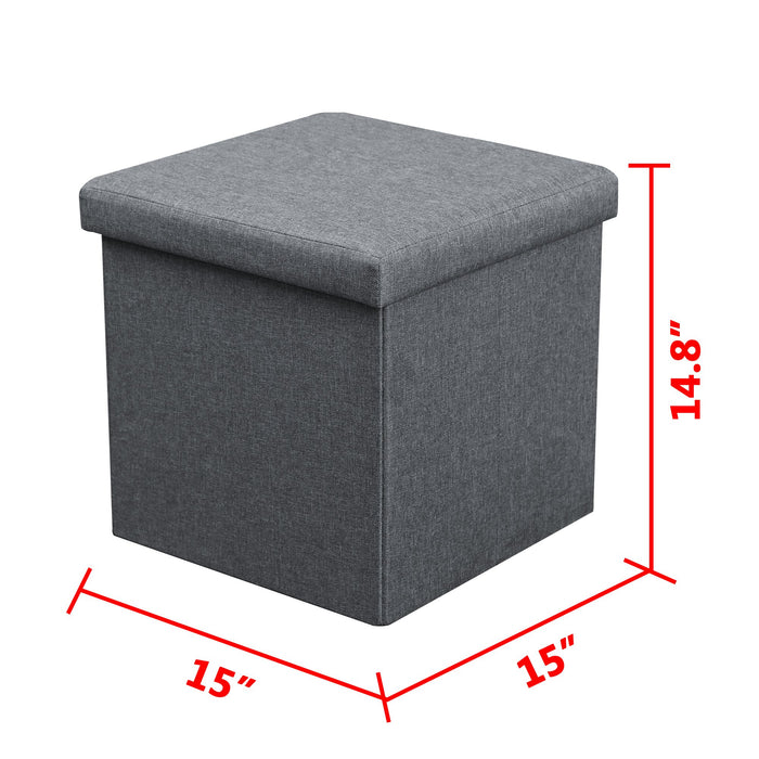 Folding Storage Ottoman 