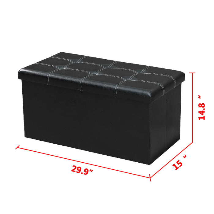 Folding Storage Ottoman 