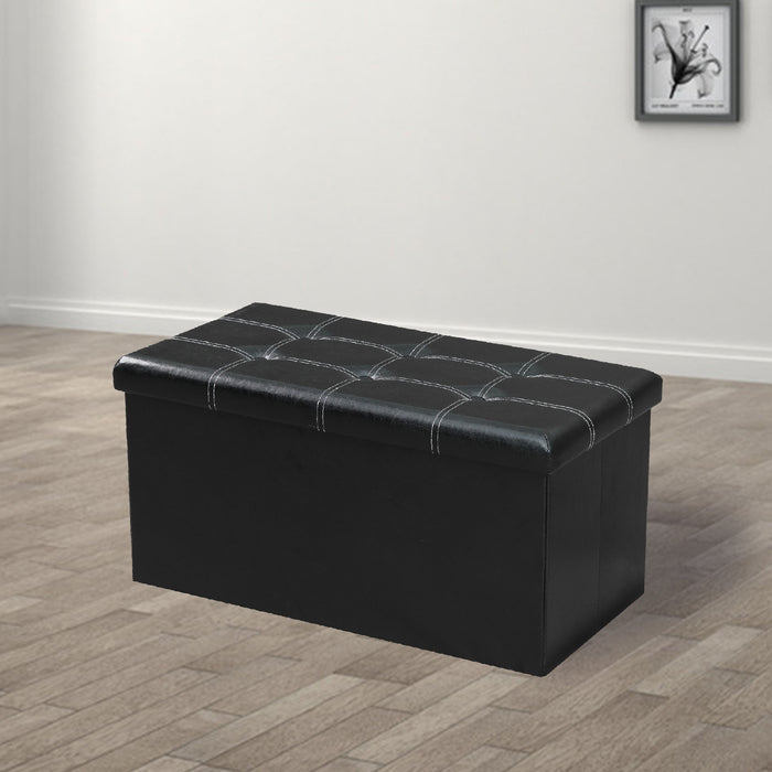 Folding Storage Ottoman 