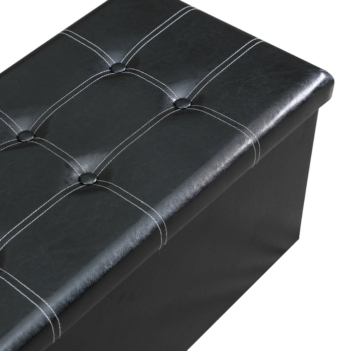 Folding Storage Ottoman 