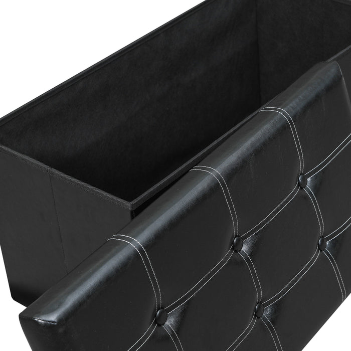 Folding Storage Ottoman 