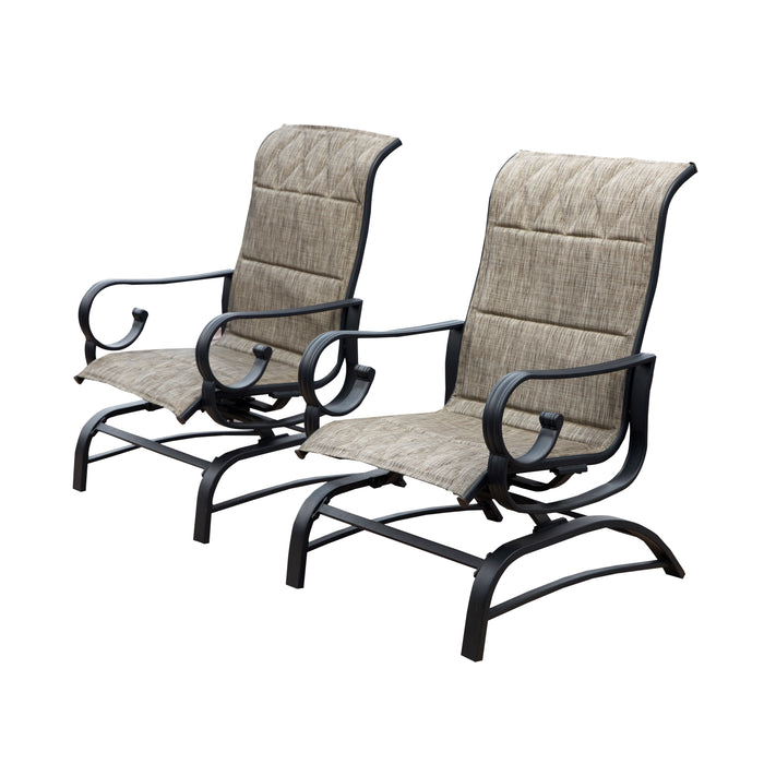 2-Piece Outdoor Sling Glider Chairs 