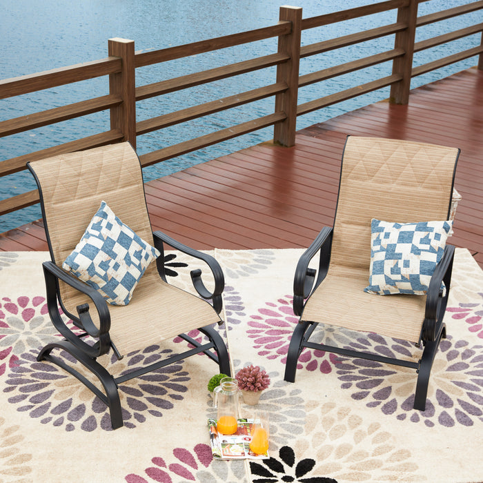 2-Piece Outdoor Sling Glider Chairs 