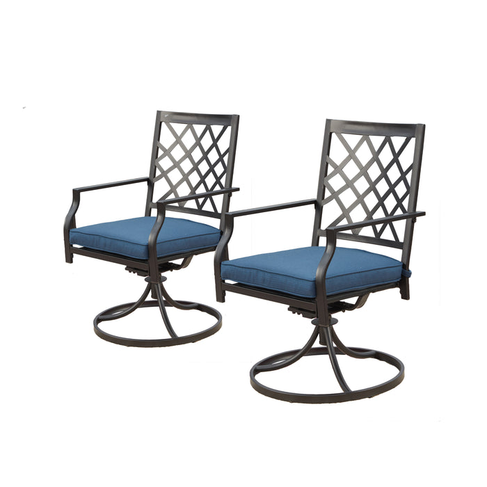 2 Pieces Patio Swivel Chairs 