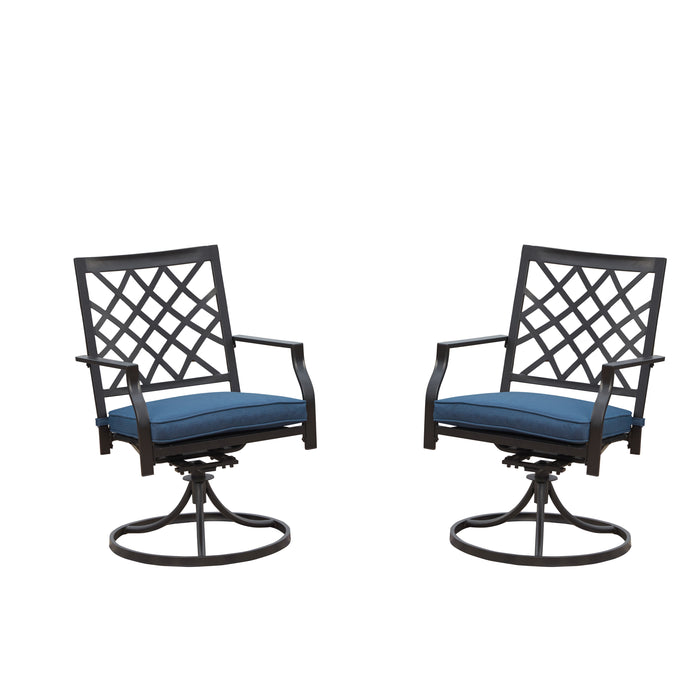 2 Pieces Patio Swivel Chairs 