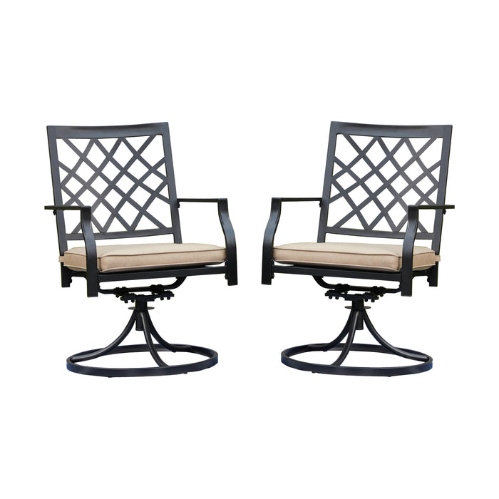 2 Pieces Patio Swivel Chairs 