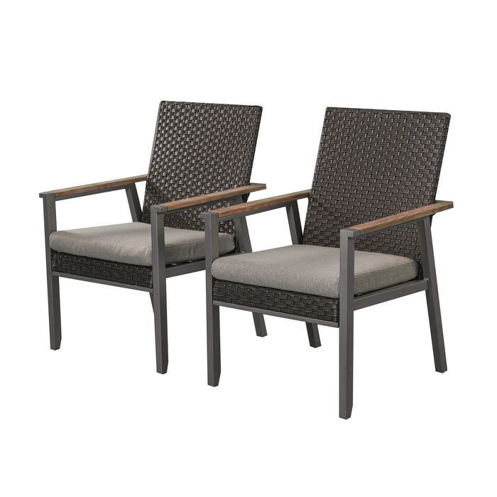 2-Piece Outdoor Dining Chairs 