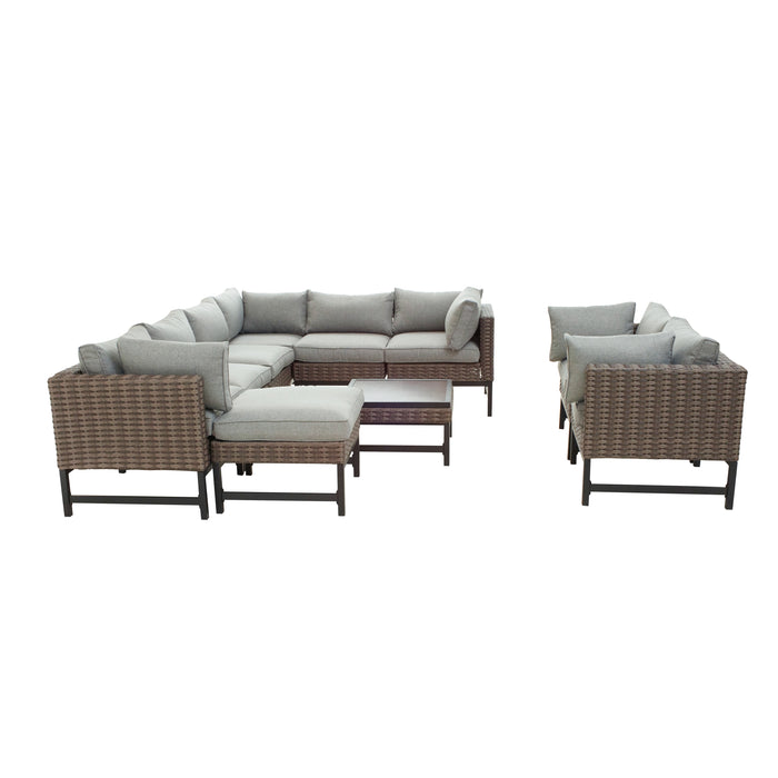 10 Pieces Patio Sofa Set 