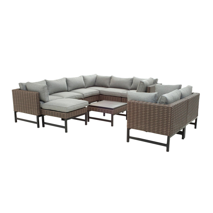 10 Pieces Patio Sofa Set 