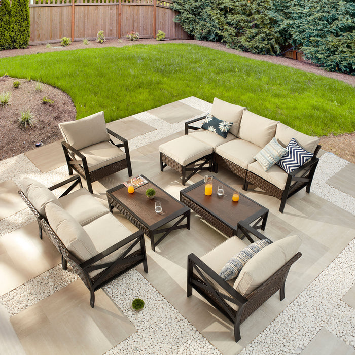 10 Pieces Patio Conversation Set 