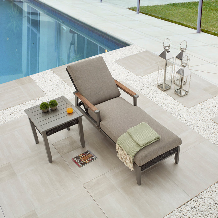 2-Piece Outdoor Chaise Lounge Set 